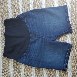 Over Belly Bermuda Maternity dark Wash